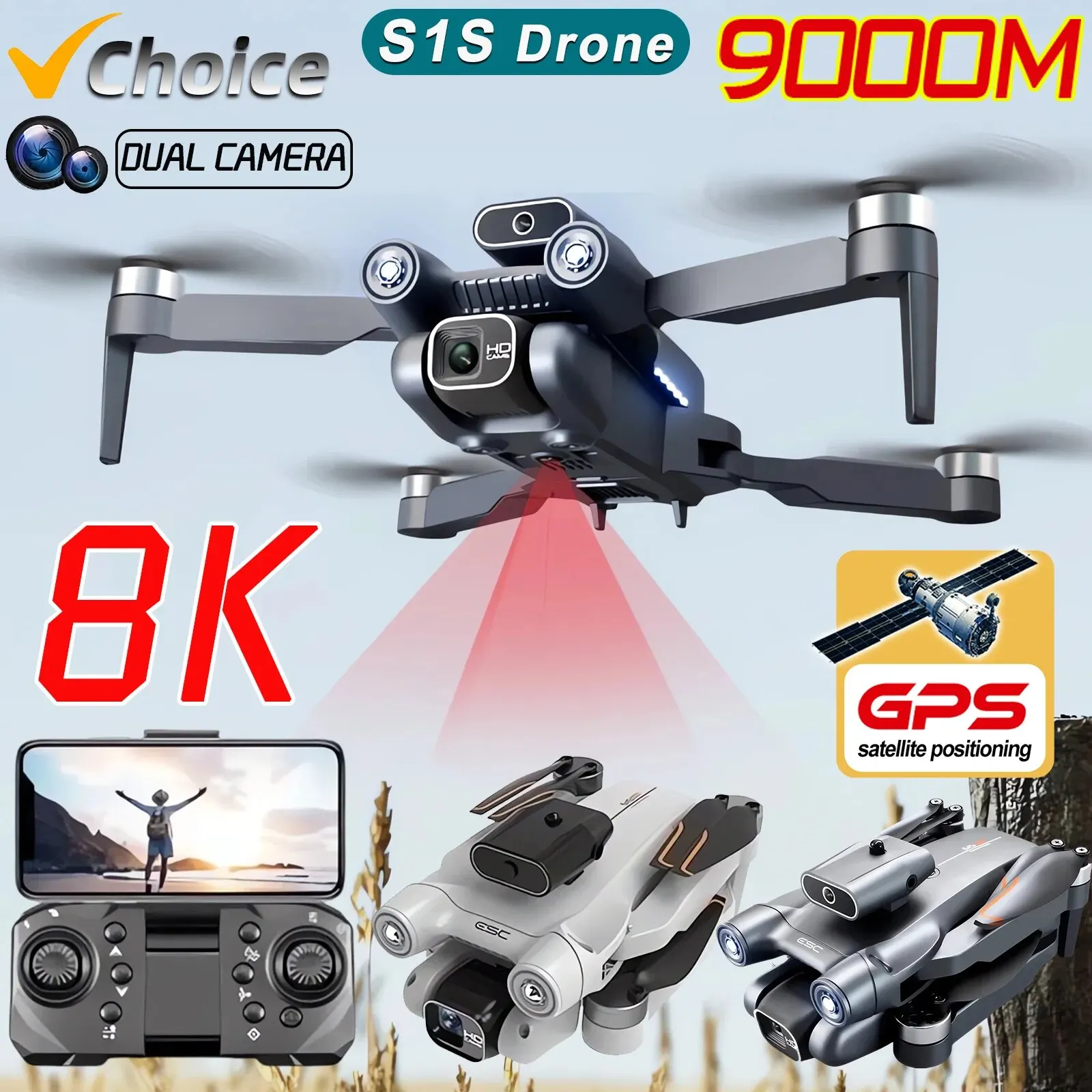 New S1S 5G GPS Drone Camera 8K - Drone Camera Hd 评论和价格