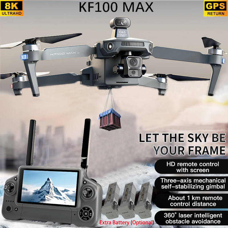 KF100 MAX GPS Drone 4K Camera  - Drone Camera With Gimbal 评论和价格
