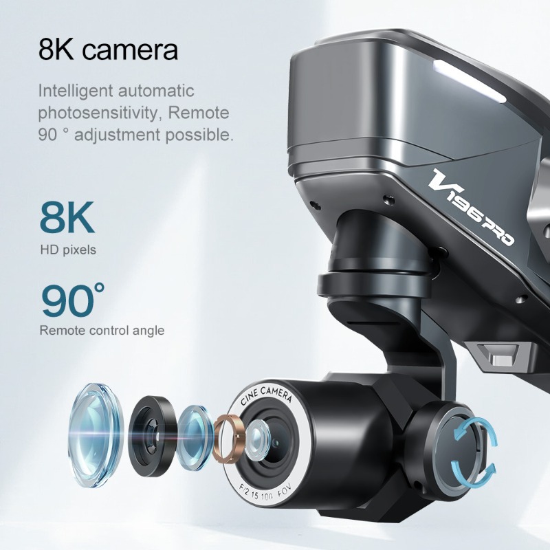 2025 V196 Automatic Obstacle A - Drone Camera With Gimbal 评论和价格